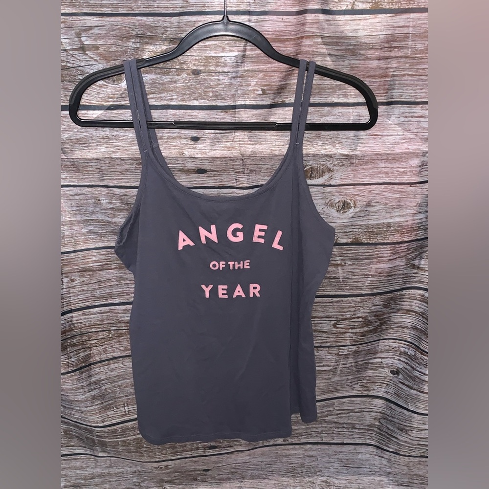 Victoria's Secret Gray Fitted Crop Tank Top